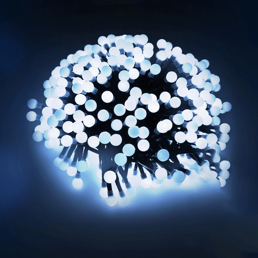 Aigostar - LED-Außen-Dekorationslichterkette, 100 LEDs / 8 Funktionen, 10 m, IP44, kaltweiß