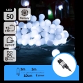 Aigostar - LED-Außen-Dekorationskette 50xLED/8 Funktionen 5 m IP44 kaltweiß