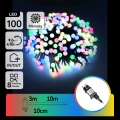 Aigostar - LED-Außen-Dekorationslichterkette, 100 LEDs / 8 Funktionen, 10 m, IP44, mehrfarbig