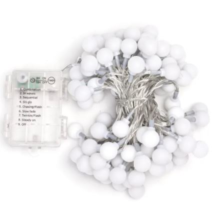 Aigostar - LED-Außen-Lichterkette 100xLED/3xAA/8 Funktionen 10,3 m IP44 warmweiß