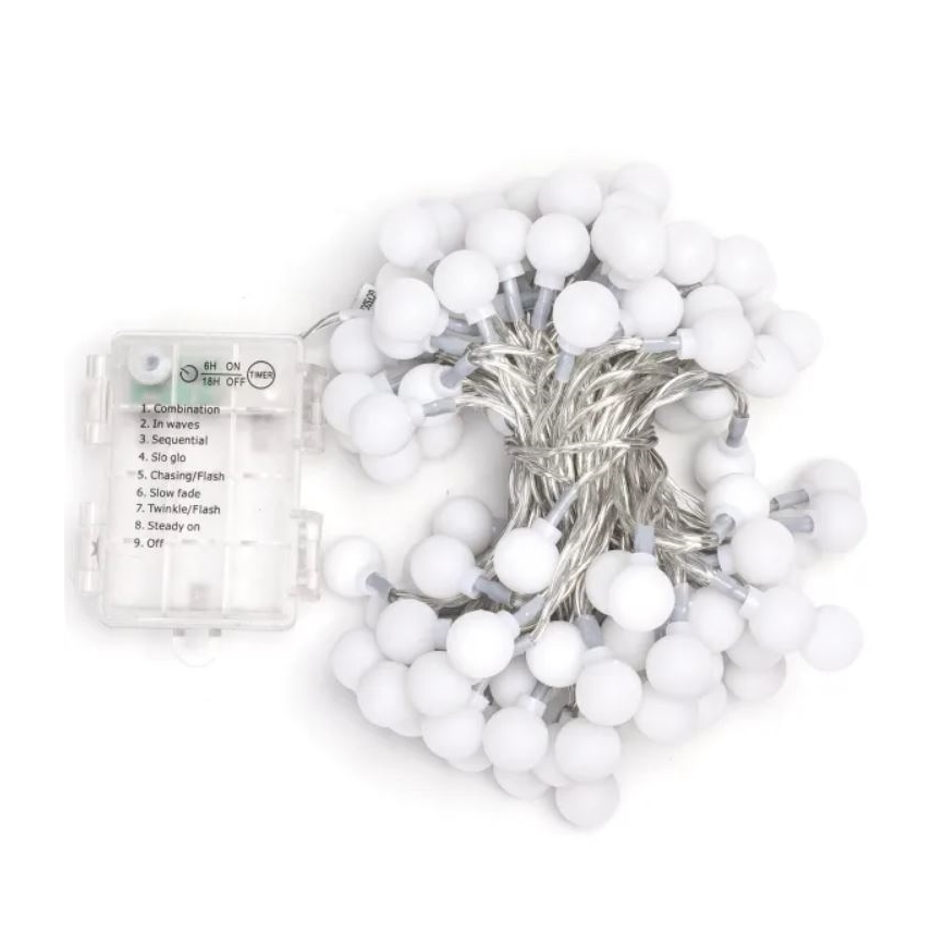 Aigostar - LED Weihnachts-Lichterkette für den Außenbereich 100xLED/3xAA/8 Funktionen 10,3 m IP44 warmweiß