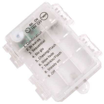 Aigostar -LED Außen-Lichterkette 100xLED/8 Funktionen 3xAA 10,3m IP44 Warmweiß