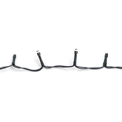 Aigostar - LED Außen Weihnachtslichterkette 100xLED/8 Funktionen 3xAA 5,3 m IP44 kaltweiß