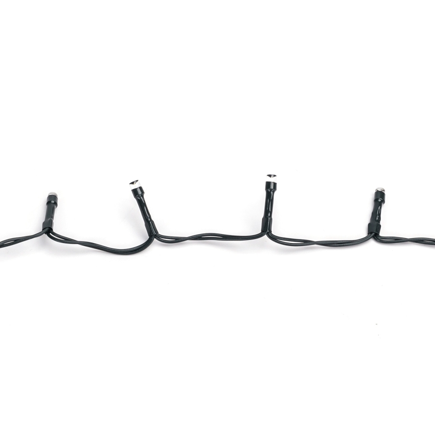 Aigostar - LED Außen Weihnachtslichterkette 100xLED/8 Funktionen 3xAA 5,3 m IP44 kaltweiß