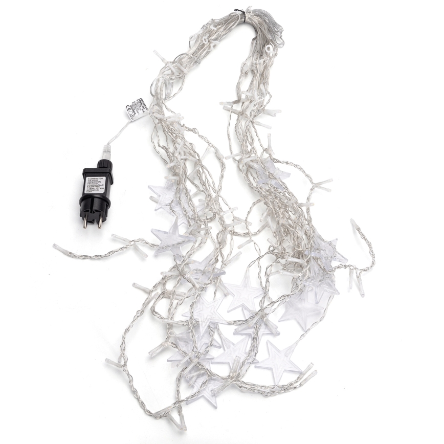 Aigostar - LED-Außenlichterkette, 168 LEDs / 8 Funktionen, 3 × 1,5 m, IP44, warmweiß, Sterne