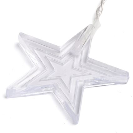 Aigostar - LED-Außenlichterkette, 168 LEDs / 8 Funktionen, 3 × 1,5 m, IP44, warmweiß, Sterne