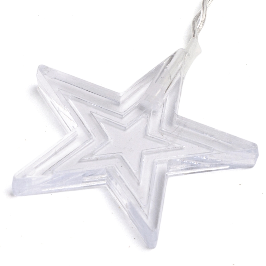 Aigostar - LED-Außenlichterkette, 168 LEDs / 8 Funktionen, 3 × 1,5 m, IP44, warmweiß, Sterne