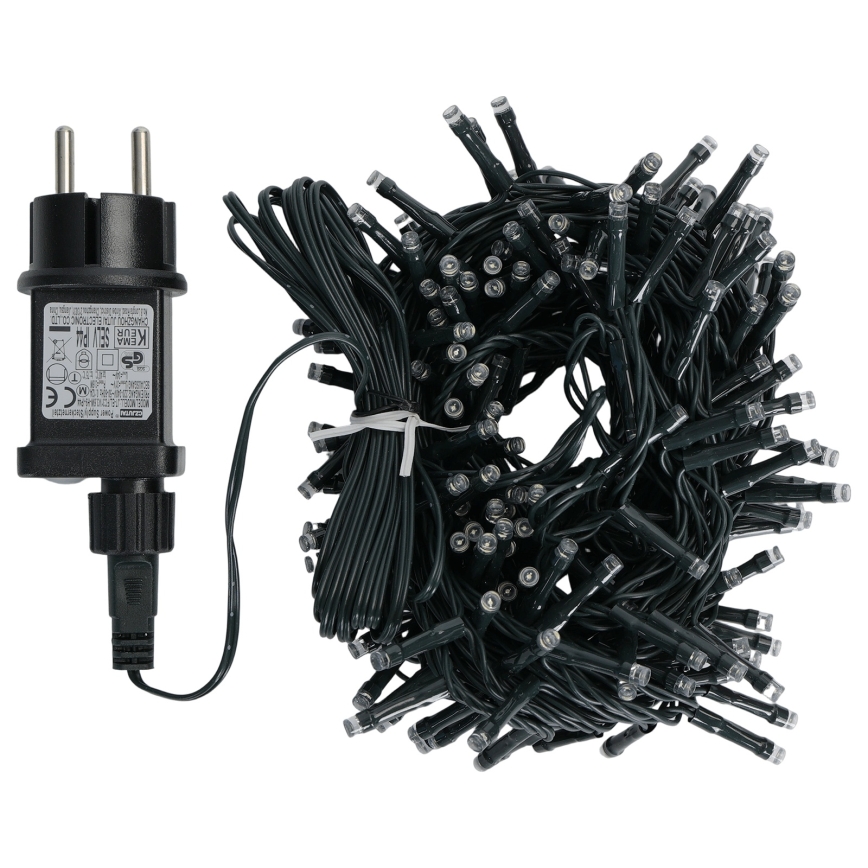 Aigostar - LED Außen-Weihnachtslichterkette 200xLED/8 Funktionen 13m IP44 kaltweiß