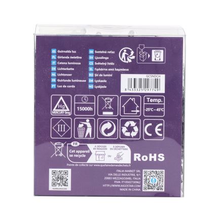 Aigostar -LED Außen  Lichterkette 300xLED/8 Funktionen 3xAA 15,3m IP44 mehrfarbig