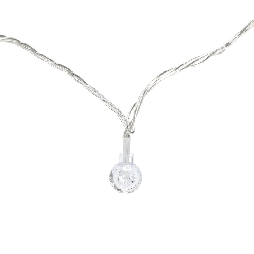 Aigostar - LED-Außen-Lichterkette, 50 LEDs, 8 Funktionen, 8 m, IP44, kaltweiß