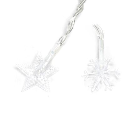 Aigostar - LED-Außen-Weihnachtslichterkette 100xLED/8 Funktionen 3xAA 10m IP44 warmweiß Sterne