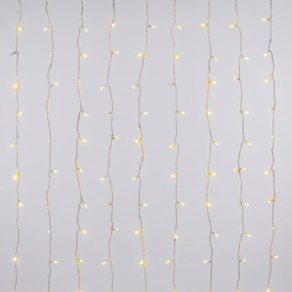Aigostar - LED Außen-Weihnachtslichterkette 192xLED/8 Funktionen 3xAA 4,5x1,2m IP44 warmweiß