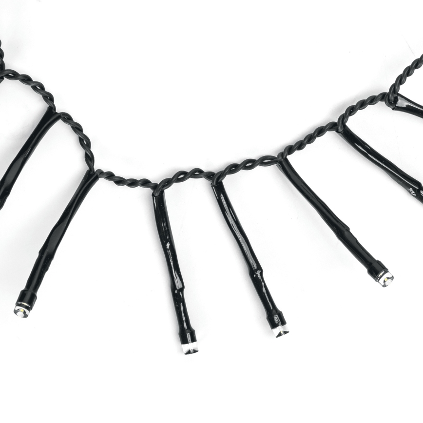 Aigostar - LED Außen-Weihnachtslichterkette 200xLED/8 Funktionen 3xAA 5,3 m IP44 kaltweiß