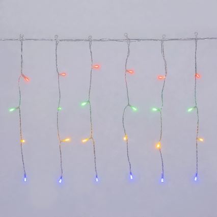 Aigostar - LED-Außen-Weihnachtslichterkette 200 LEDs / 8 Funktionen, 3×AA, 13×0,4 m, IP44, mehrfarbig