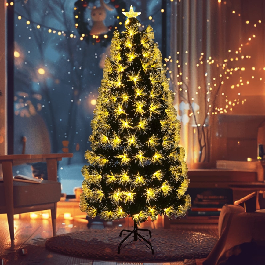Aigostar - LED-Außen-Weihnachtsbaum 125xLED/8 Funktionen 1,2 m IP44 warmweiß