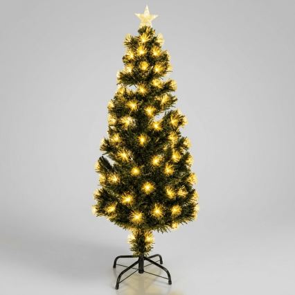 Aigostar - LED-Außen-Weihnachtsbaum 125xLED/8 Funktionen 1,2 m IP44 warmweiß