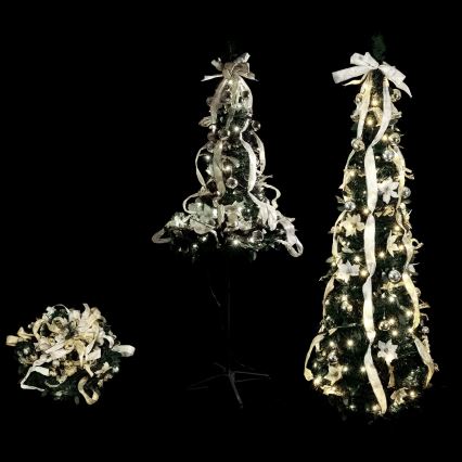 Aigostar - LED-Außen-Weihnachtsbaum 150xLED 1,8m IP44 weiß/gold kaltweiß