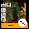 Aigostar - LED-Außen-Weihnachtsdekoration 112xLED/3,6W/230V 2m IP44 warmweiß