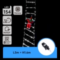 Aigostar - LED-Außen-Weihnachtsdekoration 154 LEDs / 8 Funktionen, 1,6 m, IP44, kaltweiß