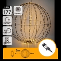 Aigostar - LED-Außen-Weihnachtsdekoration 177xLED/3,6W/230V 60 cm IP44 Kugel warmweiß