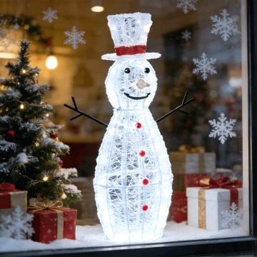 Aigostar - LED-Außen-Weihnachtsdekoration 260xLED/8 Funktionen 1,2m IP44 kaltweiß Schneemann