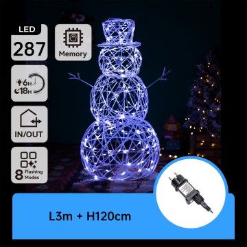 Aigostar - LED-Außen-Weihnachtsdekoration 3,6W/31/230V 6500K 120cm IP44 Schneemann