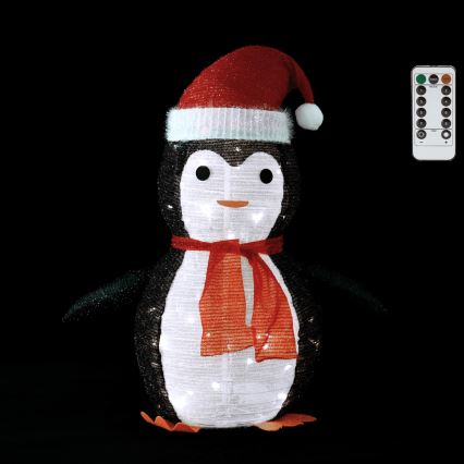 Aigostar - LED-Außen-Weihnachtsdekoration 50xLED/3xAA IP44 Pinguin
