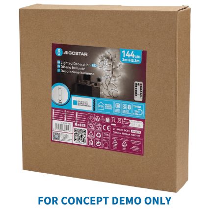 Aigostar - LED Außen-Weihnachtsdekoration 540xLED/6W/230V IP44 kaltweiß 45 cm Ring