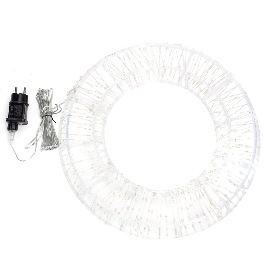Aigostar - LED Außen-Weihnachtsdekoration 540 LEDs/6W/230V IP44 warmweiß 45 cm Ring