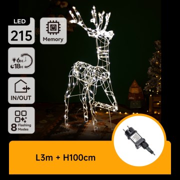 Aigostar - LED-Außen-Weihnachtsdekoration LED/3,6W/31/230V 2700K 105 cm IP44 Rentier