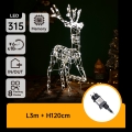 Aigostar - LED-Außen-Weihnachtsdekoration LED/3,6W/31/230V 2700K 120 cm IP44 Rentier