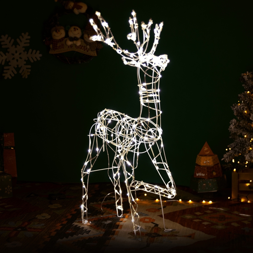 Aigostar - LED-Außen-Weihnachtsdekoration LED/3,6W/31/230V 2700K 120 cm IP44 Rentier