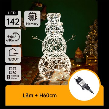 Aigostar - LED-Außen-Weihnachtsdekoration LED/3,6W/31/230V 2700K 60 cm IP44 Schneemann