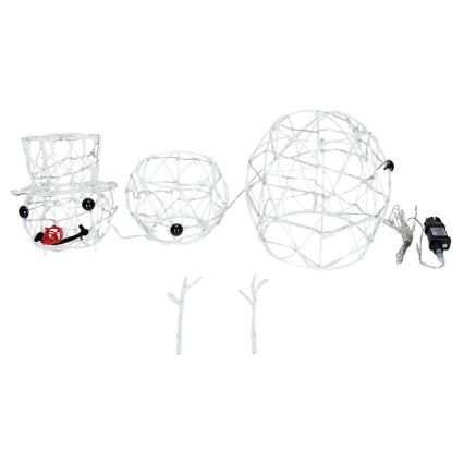 Aigostar - LED-Außen-Weihnachtsdekoration LED/3,6W/31/230V 2700K 60 cm IP44 Schneemann