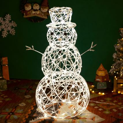 Aigostar - LED-Weihnachtsdekoration für den Außenbereich LED/3,6 W/31 LEDs/230 V 2700 K 90 cm IP44 Schneemann