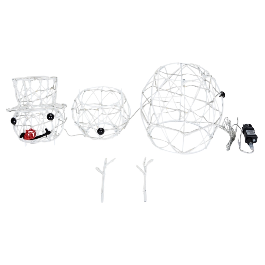 Aigostar - LED-Außen-Weihnachtsdekoration LED/3,6W/31/230V 6500K 60 cm IP44 Schneemann