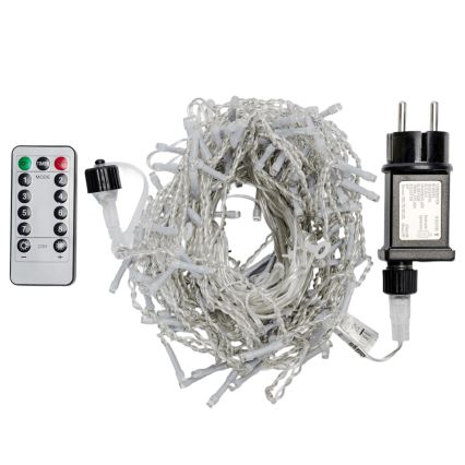 Aigostar - LED-Außen-Weihnachtslichterkette 150xLED/6W/230V/8 Funktionen 1,5x1m IP44 warmweiß + Fernbedienung