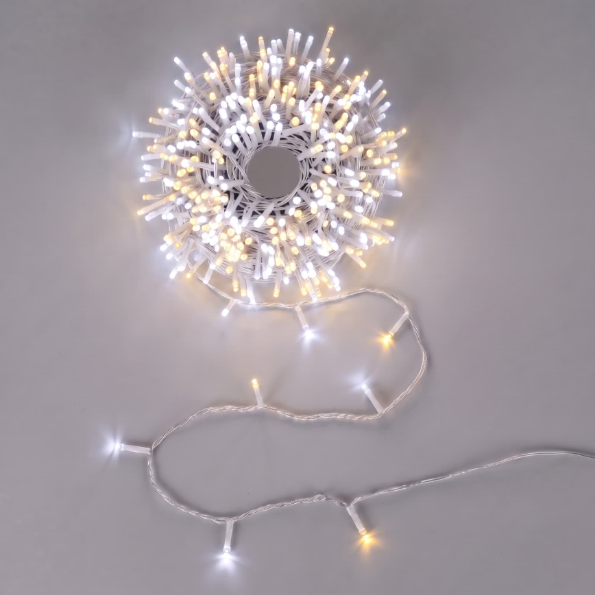 Aigostar - LED-Außen-Weihnachtslichterkette 150xLED/8 Funktionen 18m IP44 warmweiß/kaltweiß