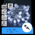 Aigostar - LED-Außen-Weihnachtslichterkette 100 LEDs / 8 Funktionen 13 m IP44 kaltweiß