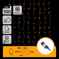 Aigostar - LED-Außen-Weihnachtslichterkette 100 LEDs/8 Funktionen 4x1m IP44 warmweiß