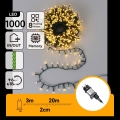 Aigostar - LED-Außen-Weihnachtslichterkette 1000 LEDs/8 Funktionen 23 m IP44 warmweiß