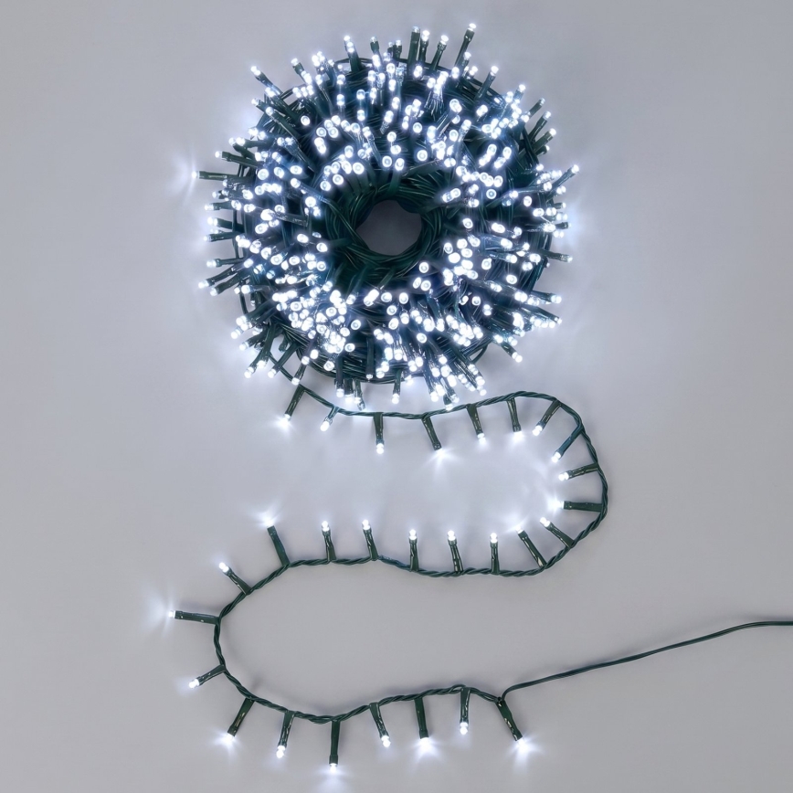 Aigostar - LED Außen-Weihnachtslichterkette 1000xLED/8 Funktionen 23m IP44 kaltweiß