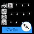 Aigostar - LED Außen-Weihnachtslichterkette 100xLED/8 Funktionen 13m IP44 kaltweiß