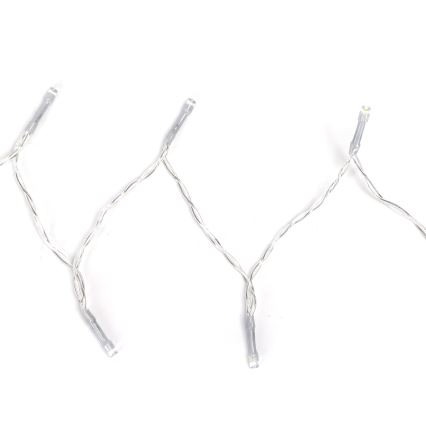 Aigostar -LED Außen-Weihnachtslichterkette 100xLED/8 Funktionen 3xAA 10,3m IP44 warmweiß