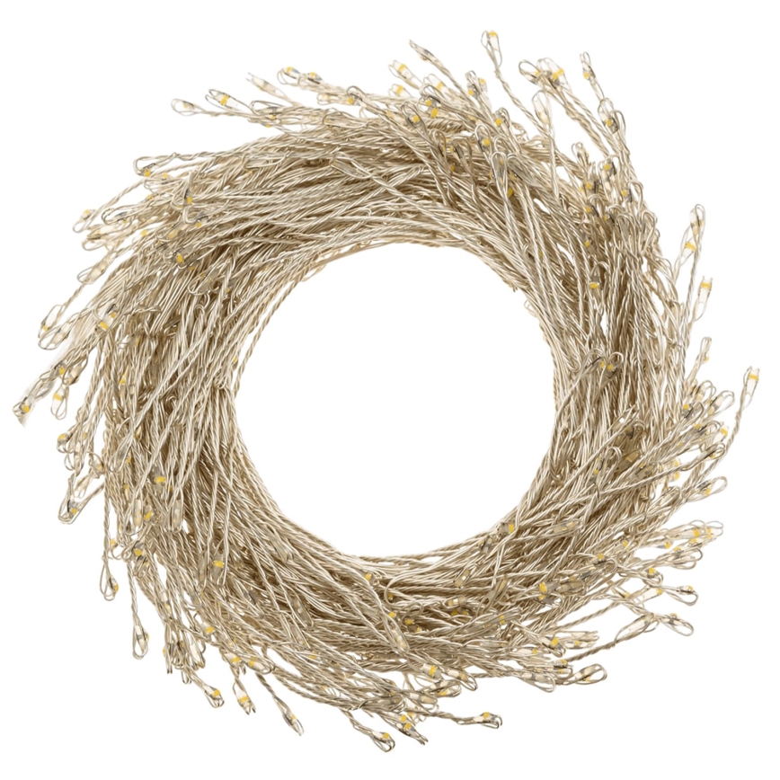 Aigostar - LED-Außen-Weihnachtslichterkette 100xLED/8 Funktionen 3xAA 3,3m IP44 kaltweiß