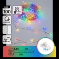 Aigostar - LED-Außen-Weihnachtslichterkette 100xLED/8 Funktionen 3xAA 3,3m IP44 mehrfarbig