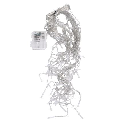 Aigostar-LED Außen-Weihnachtslichterkette 100xLED/8 Funktionen 3xAA 8x0,4m IP44 mehrfarbig