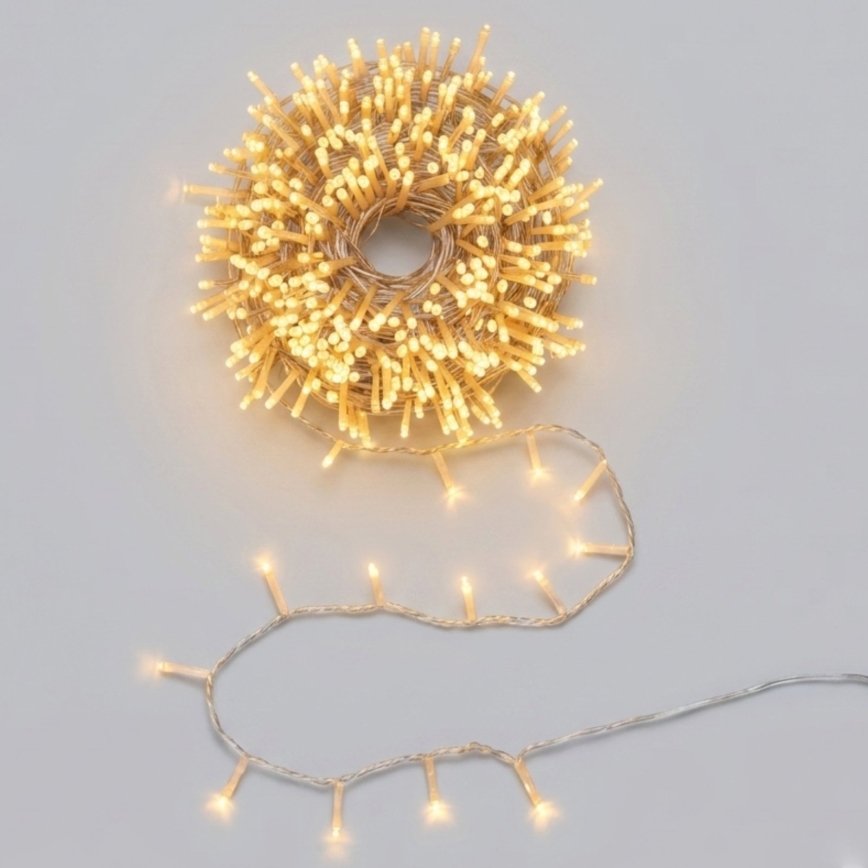 Aigostar - LED Außen-Weihnachtslichterkette 100xLED/8 Funktionen 5,3m IP44 warmweiß