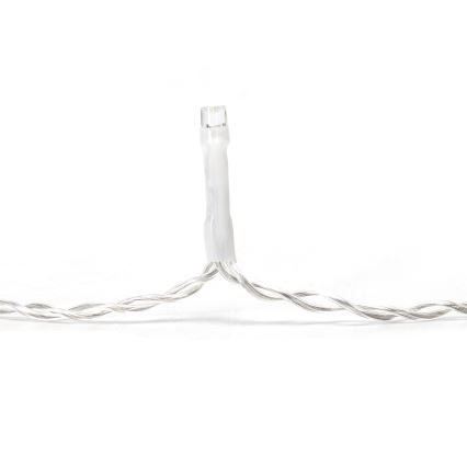 Aigostar - LED-Außen-Weihnachtslichterkette 100xLED/8 Funktionen 5x0,4m IP44 kaltweiß