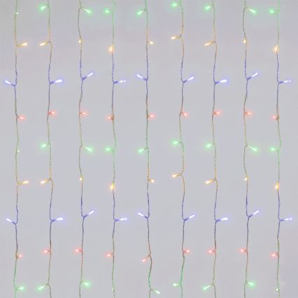 Aigostar - LED Außen-Weihnachtslichterkette 120xLED/8 Funktionen 3xAA 3,9x1,2m IP44 Mehrfarbig
